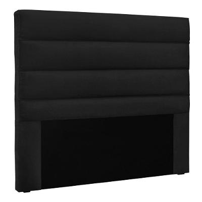 Cabeceira Solteiro 0,90m Las Palmas Suede - Pallazio Cor Preto