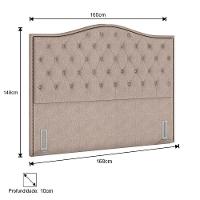 Cabeceira Cama Box Casal Queen 160Cm Siena P02 Linho Areia - 3