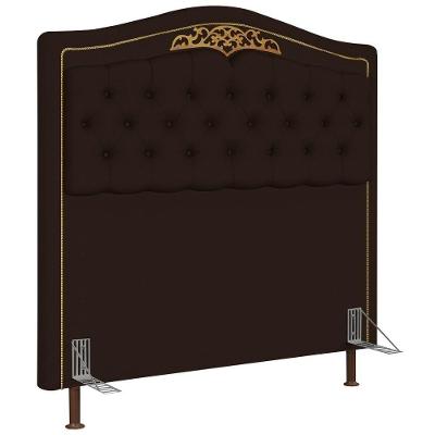 Cabeceira Cama Box Casal Queen 160Cm Imperial J02 Corano Marrom Escuro