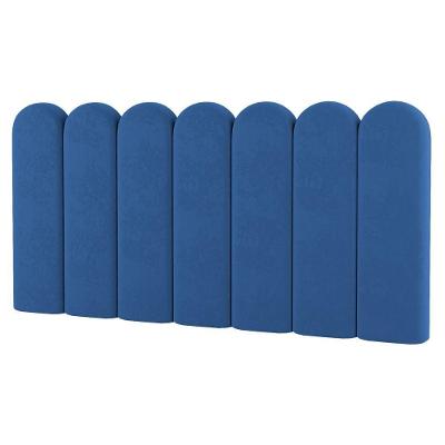 Painel Cabeceira Cama Box Solteiro Lana 100cm Suede Azul - Desk Design
