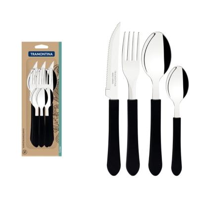 Faqueiro Inox 12 Peças Leme Preto Tramontina