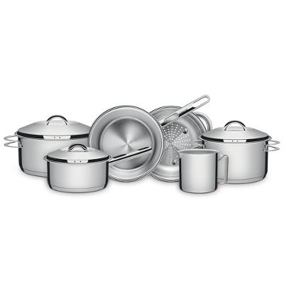 Jogo de Panelas Tramontina Solar Inox Fundo Triplo 6 Peças
