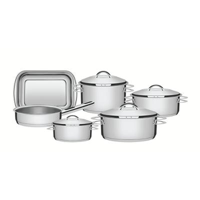 Jogo de Panelas Tramontina Solar Aço Inox Fundo Triplo 6 Peças