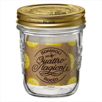 Pote Tampa Vidro Transparente 320ml Bormioli Rocco Quatro Estações 11x9x9cm