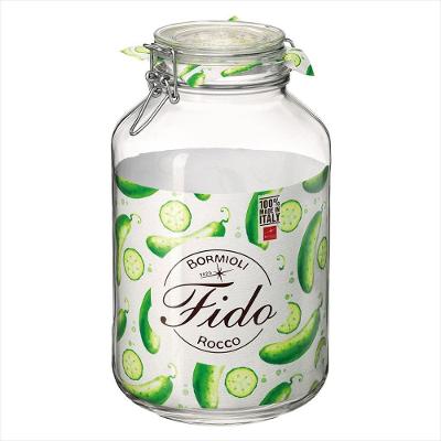 Pote Hermético de Vidro Transparente 350ml Bormioli Rocco Fido 10x10x10cm
