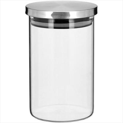 Pote com Anel Silicone Transparente 1,1 Litro Flavor Borosilicato 16x10x10cm