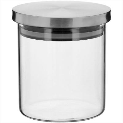 Pote com Anel Si Transparente 700ml Flavor Borosilicato 11x10x10cm
