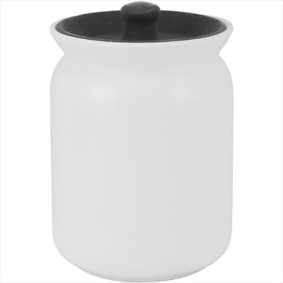 Pote Cerâmica Branco 850ml Glow 14x10x10cm