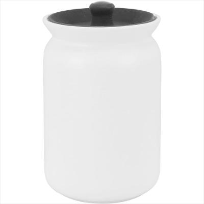Pote Cerâmica Branco 1 Litro Glow 16x11x11cm