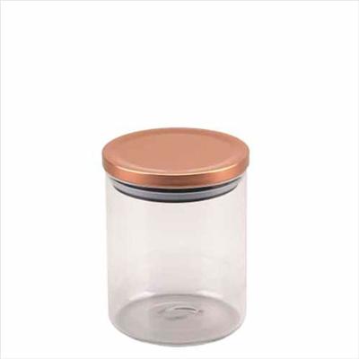 Pote Borosilicato Tampa Cobre Rosê 750Ml - Zahav