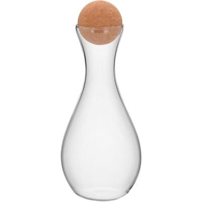 Pote  950Ml Borosilicato Transparente Tampa Cortiça Gs