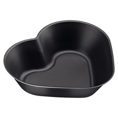 Forma Bolo Alumínio Coração 24Cm Brasil Silicone  Preto Tramontina