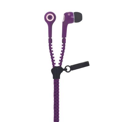 Fone De Ouvido Intra Auricular Com Microfone Oex Zíper Fn400 - Roxo