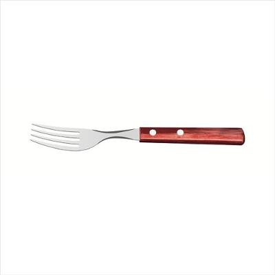 Garfo Mesa Inox Polywood Vermelho Tramontina