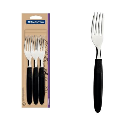Conjunto Garfos Mesa Inox 3 Peças Ipanema Preto Tramontina