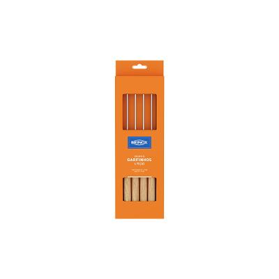 Conjunto Garfo para Fondue/Petisco 6 Peças Beli 23cm Madeira Brinox