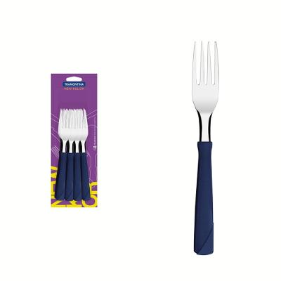 Conjunto Garfo Mesa Inox 12 Peças New K Azul Tramontina