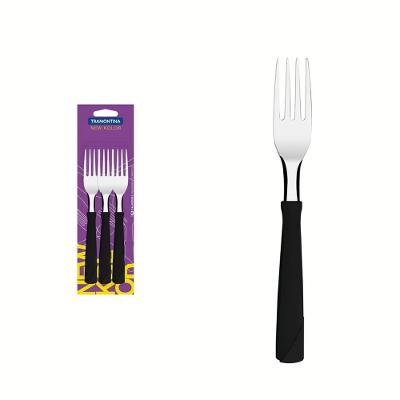 Conjunto Garfo Mesa Inox 3 Peças New Ko Preto Tramontina