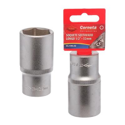 Soquete Sextavado Longo 1/2 32Mm Corneta