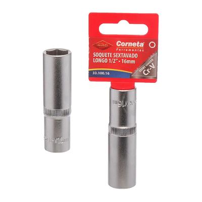 Soquete Sextavado Longo 1/2 16Mm Corneta