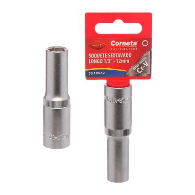 Soquete Sextavado Longo 1/2 12Mm Corneta