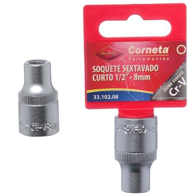 Soquete Sextavado Curto 1/2 8Mm corneta