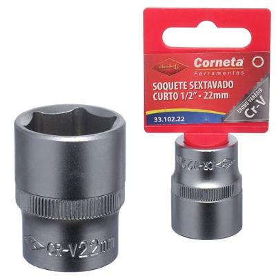 Soquete Sextavado Curto 1/2 22Mm Corneta