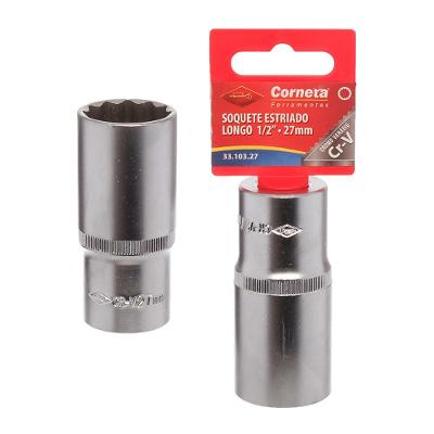 Soquete Estriado Longo 1/2 27Mm Corneta
