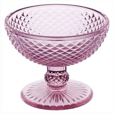 Taça Coquetel Coupe 150ml Vidro Rosa 6 Peças - GS