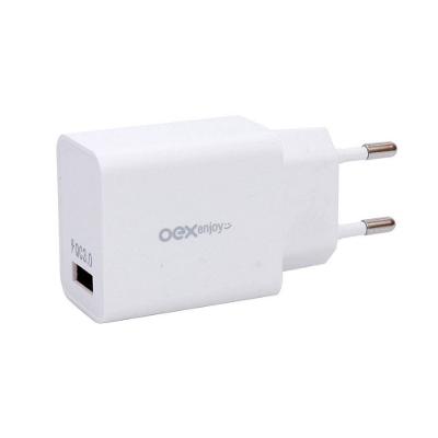 Carregador De Tomada Turbo Usb Oex Cg202 - 18W Branco