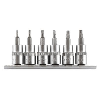 Soquete Bit Torx C Guia Jogo 6 Peças Corneta