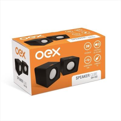 Caixa de Som para PC Oex Cube Sk102 - Preto