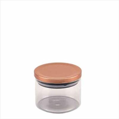 Pote Borosilicato Tampa Cobre Rosê 550Ml - Zahav