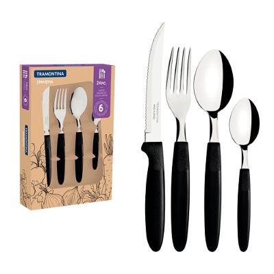 Faqueiro Tramontina Ipanema Inox Preto 24 Peças