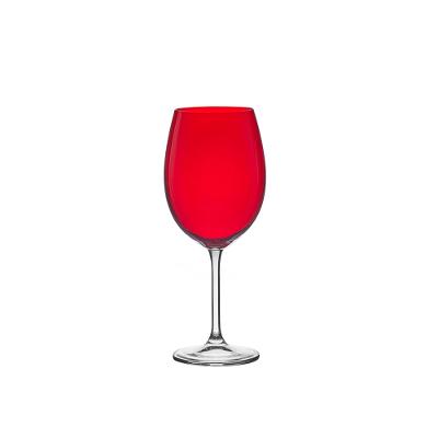 Taça de Cristal para Vinho Bordeaux Gastro Vermelho 580 ml 6 Peças Bohemia
