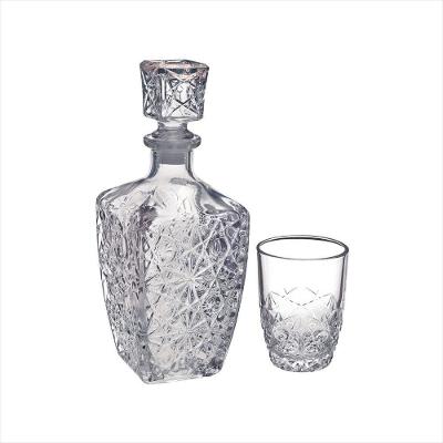 Jogo De Garrafa Whisky 780Ml Com 6 Copos 85Ml - Dedalo - Bormioli Rocco