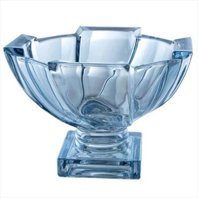 Centro De Mesa Com Pe Azul 24,5X11,4Xh14,5Cm New Sta Studio Crystal