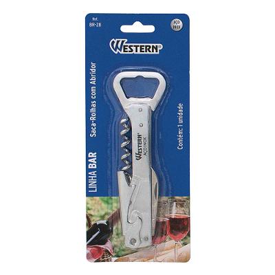 Saca Rolhas C Abridor Preto Western Home