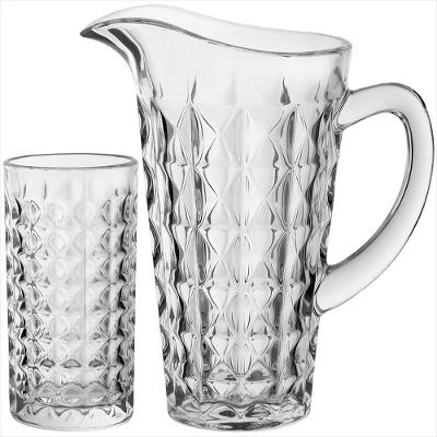Jogo Jarra/Copos Ecológico Cristal 1,3L/300ml Dalia 25x21x13cm 7 Peças