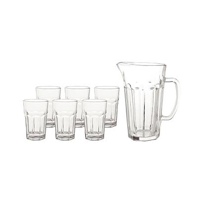 Jarra C/6 Copos Clear Transparente Jogo Hauskraft