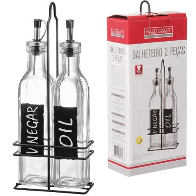 Galheteiro Vidro 250ml Oil Vinegar 2 Peças Hauskraft