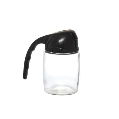 Azeiteiro de Vidro Olive com Tampa Preta 300 ml