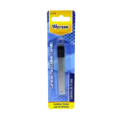 Jogo 10 Laminas Estilete Est 9Mm Western