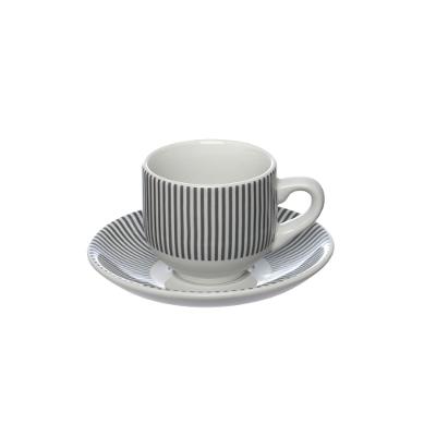Xícara para Café com Pires de Porcelana Lisboa 80 ml 6 Peças Hauskraft