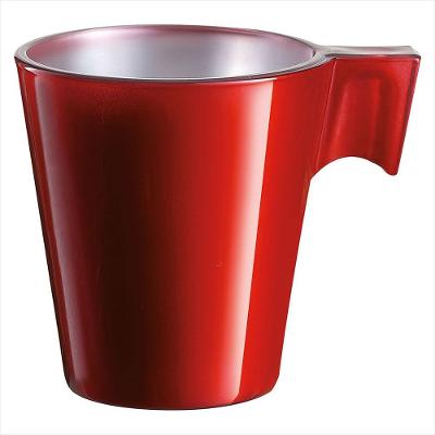 Xícara Vidro Vermelho 80ml Luminarc Flashy Expresso 6x6x6cm