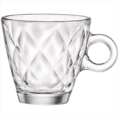 Xícara Expresso Vidro Transparente 100ml Bormioli Rocco Kaleido 6x7x7cm 6 Peças - Bormioli Rocco
