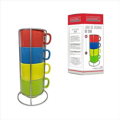 Xícara com Suporte 200ml Conjunto 5 Peças Hauskraft