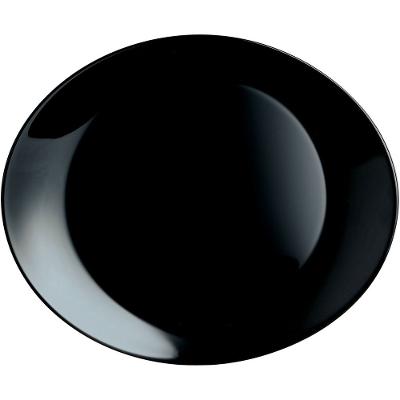 Prato Steak  Friend'S Time Vidro Temperado Preto Luminarc