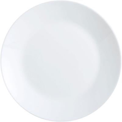Prato Raso Arcopal Zelie Vidro Temperado Branco 6 Peças