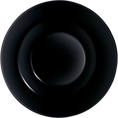 Prato Pasta Friend'S Time  Vidro Temperado Preto Luminarc